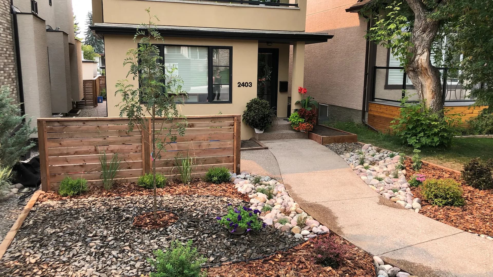 Complete yard transformation in Calgary by Taha Landscaping
