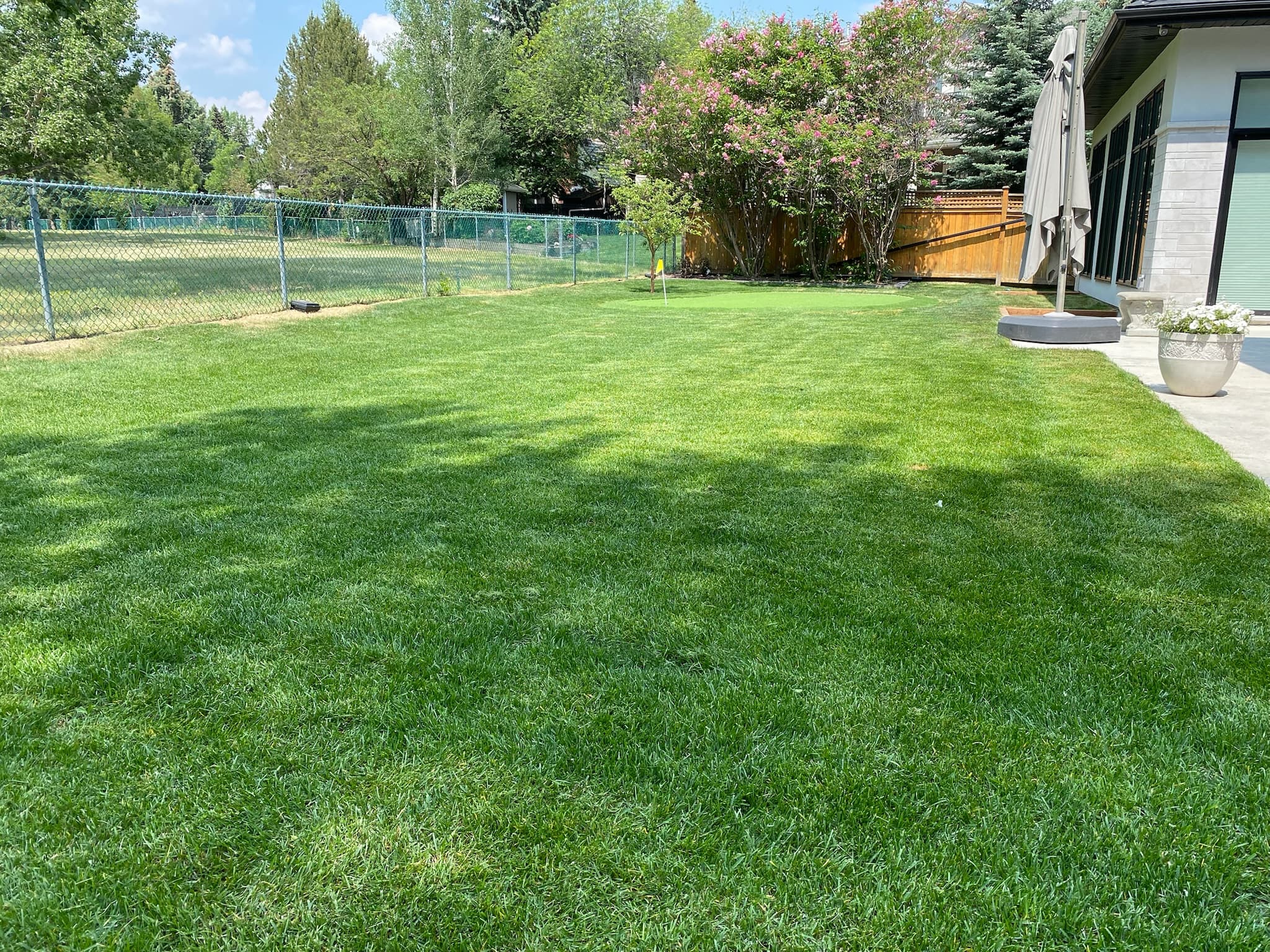 Full yard landscaping transformation project in Calgary by Taha Landscaping