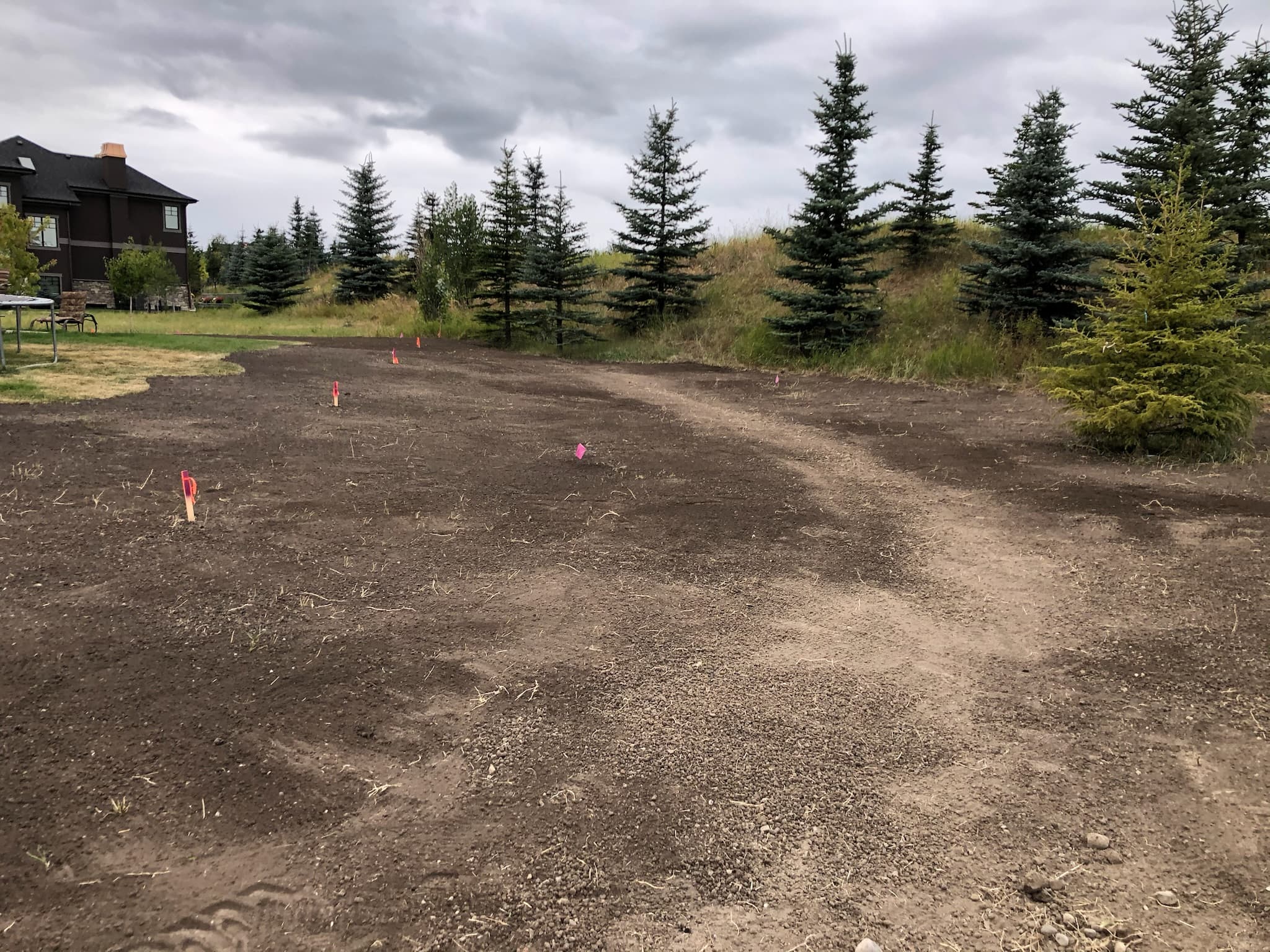 Grading, Drainage & Irrigation project in Calgary by Taha Landscaping