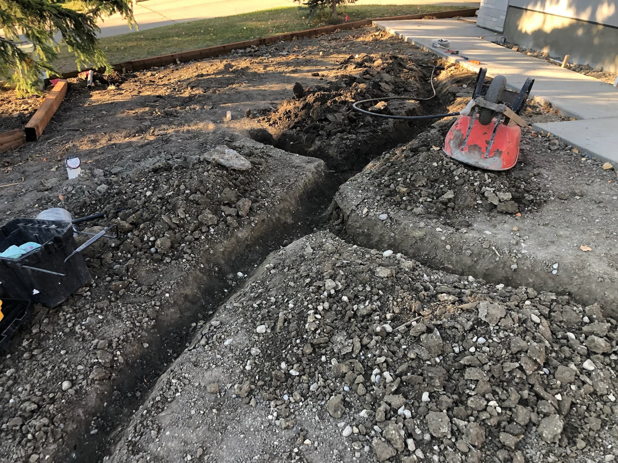 Grading, Drainage & Irrigation project in Calgary by Taha Landscaping