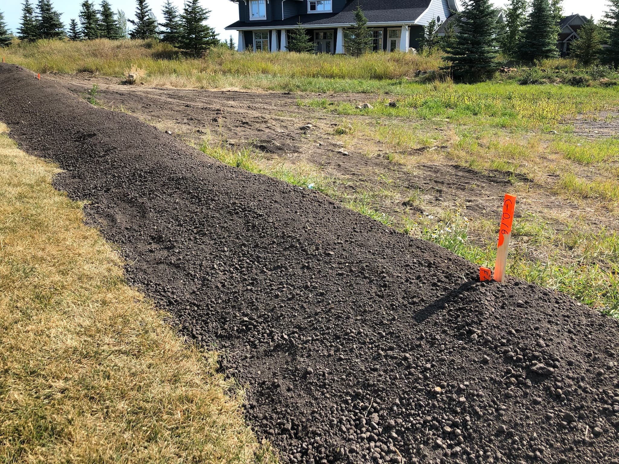 Grading, Drainage & Irrigation project in Calgary by Taha Landscaping